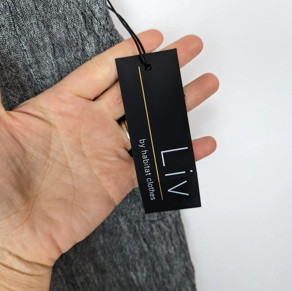 NEW Liv By Habitat M Clothes Wide Leg Lantern Pant Linen Crinkled Lagenlook Boho - Picture 3 of 11